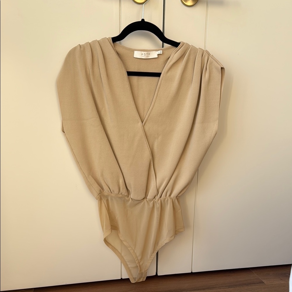 ASOS Beige Long Sleeve Bodysuit